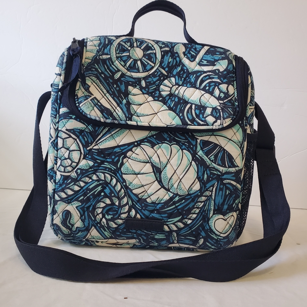 Vera Bradley Nautical Themed Blue and White Lunchbag